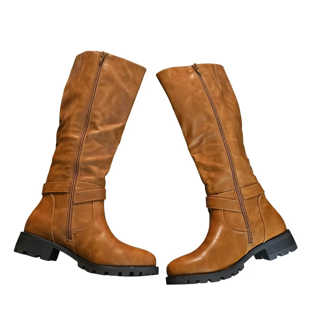 Croft and Barrow Snare Drum Riding Boots Tan Size 6 New